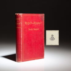 The first American edition of Rhyme? And Reason? by Lewis Carroll, from the library of President Chester A. Arthur.