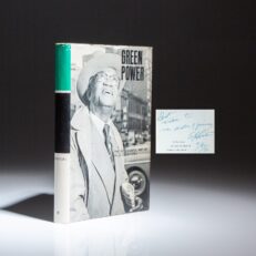 The first edition of Green Power: The Successful Way of A.G. Gaston, signed by the author.