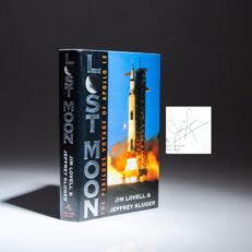 The first edition of Lost Moon: The Perilous Voyage Of Apollo 13, signed twice by Commander Jim Lovell.