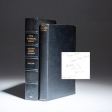 The author's personal copy of her book, Paul Robeson, Negro, with her ownership and gift inscription.