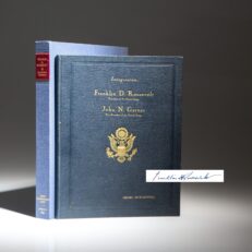 Treasury Secretary Henry Morgenthau's personal copy of The Official Program of the 1933 Inaugural Ceremonies, signed by President Franklin D. Roosevelt and Vice President John H. Garner.