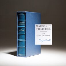 Deluxe limited edition of Path to Power, signed by Prime Minister Margaret Thatcher.