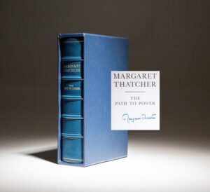 Deluxe limited edition of Path to Power, signed by Prime Minister Margaret Thatcher.