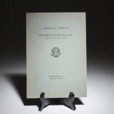 Inaugural Address Of Franklin D. Roosevelt (Limited Edition), published in 1937.
