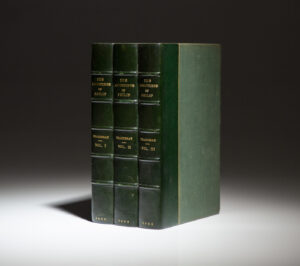First edition of The Adventures Of Philip by William Thackeray, published in three volumes in 1862.