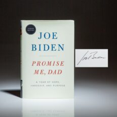 Publisher's signed edition of Promise Me, Dad by Joe Biden.