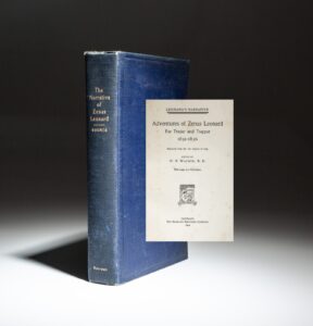 Limited edition of the Adventures of Zenas Leonard: Fur Trader and Trapper 1831-1836, edited by W.F. Wagner.