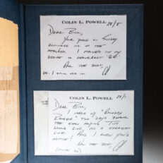 Two letters from former Secretary of State Colin Powell to New York Times columnist, William Safire.