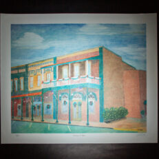 Limited edition color print of Christmas in Plains by President Jimmy Carter.