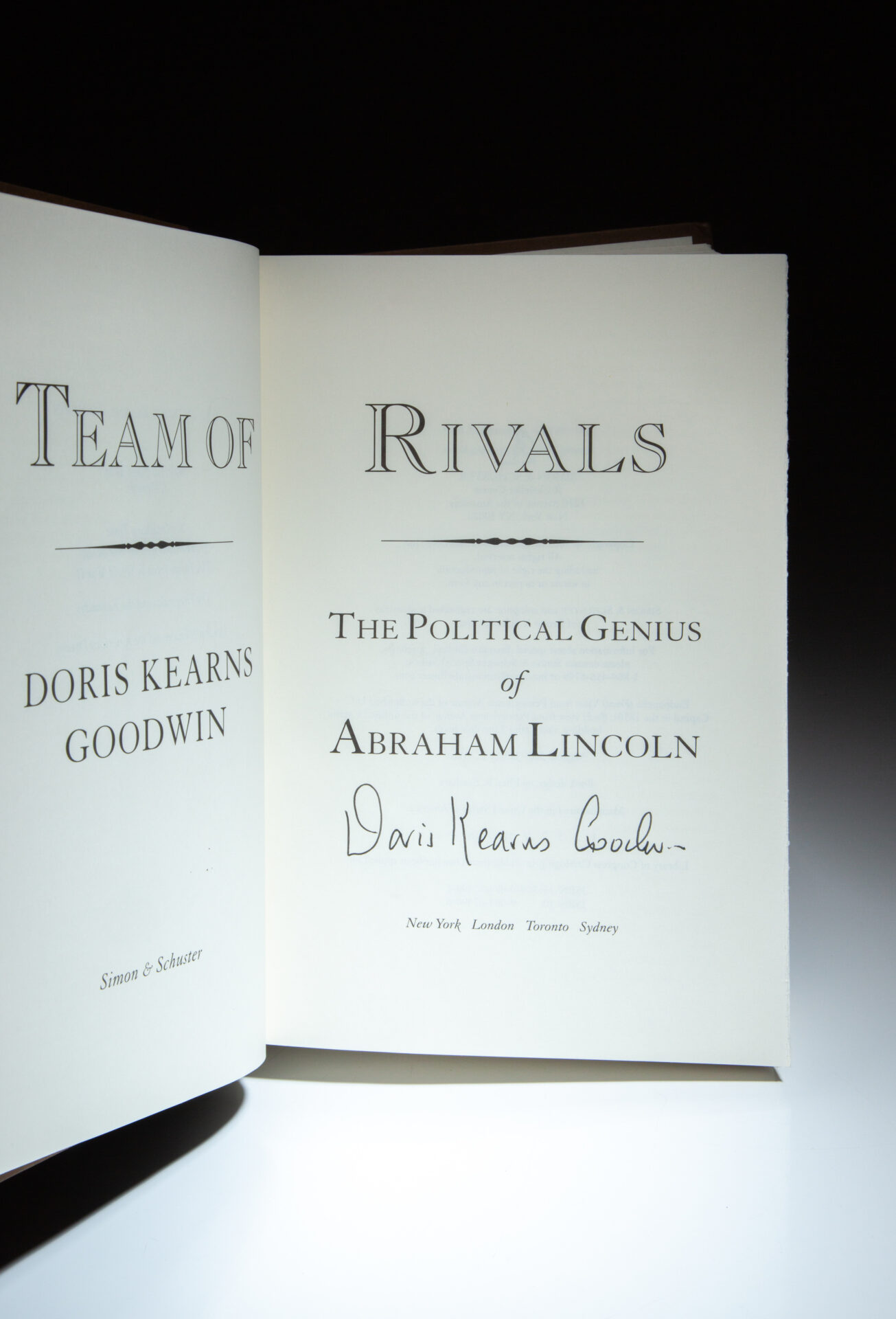 Team Of Rivals The First Edition Rare Books