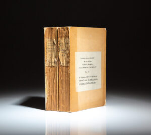 Advance Reading Copies of the first American edition of The World Crisis by Winston S. Churchill, published by Charles Scribner's Sons. In two volumes.
