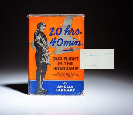 Signed first edition of Amelia Earhart's 20 Hrs. 40 Min.: Our Flight In the Friendship.