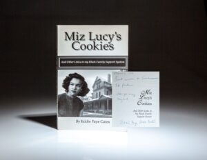 First edition of Miz Lucy's Cookies by Eddie Faye Gates, inscribed to former U.N. Ambassador and diplomat Edward J. Perkins.