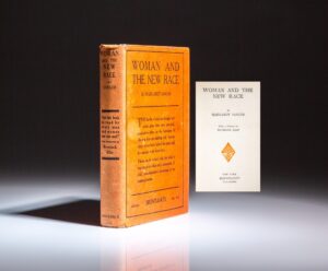 First edition of Margaret Sanger's first published book, Woman and the New Race.