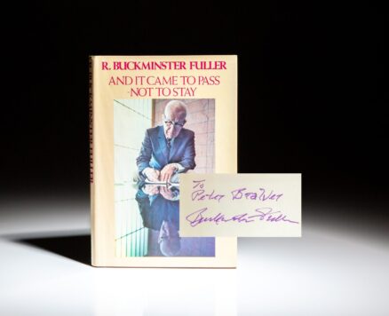 Signed first edition of And It Came to Pass - Not to Stay by R. Buckminster Fuller.