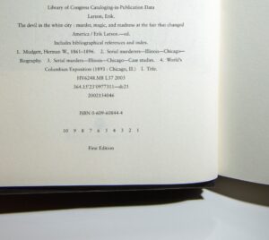 The Devil In The White City - The First Edition Rare Books