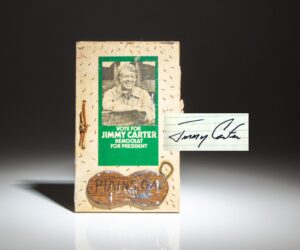 The Peanut Brigade Guest book from "The Train Depot," the 1976 Presidential Campaign Headquarters in Plains, Georgia.