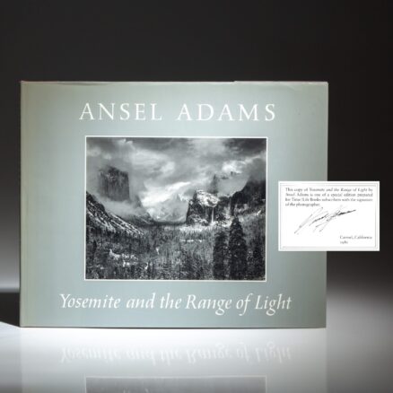 Signed first edition, first printing of Yosemite and the Range of Light by Ansel Adams.