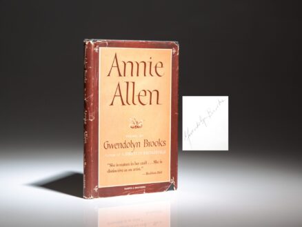 Signed first edition of Annie Allen by Gwendolyn Brooks.