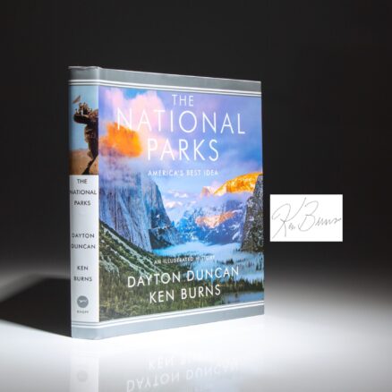 The first edition of The National Parks: America's Best Idea, signed by filmmaker Ken Burns.