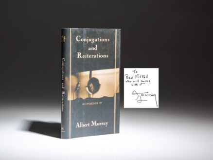 Signed first edition of Conjugations and Reiterations by Albert Murray, inscribed to a fellow bookseller.