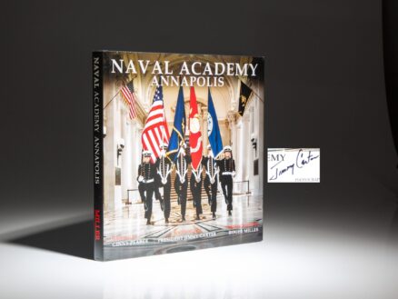 Signed by President Jimmy Carter, the first edition of Naval Academy Annapolis, photography by Roger Miller.