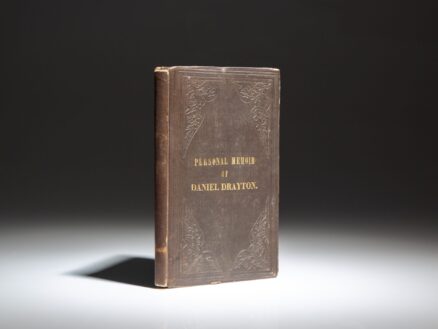 Third edition of the Personal Memoir of Daniel Drayton, published by Bela Marsh in 1855.