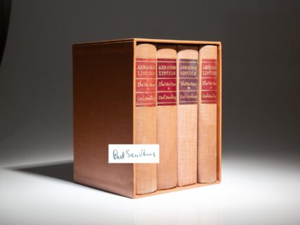 Deluxe limited edition of Abraham Lincoln: The War Years, signed by Carl Sandburg.