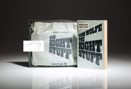 The "Special Edition" of The Right Stuff by Tom Wolfe, a promotional issue for the first paperback edition from Bantam Books.