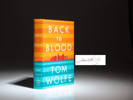 Signed first edition of Back to Blood by Tom Wolfe.