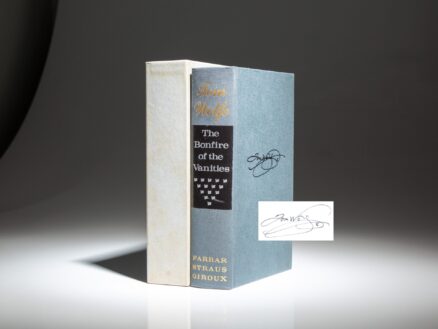 The signed limited edition of The Bonfires Of The Vanities by Tom Wolfe, limited to 250 copies.