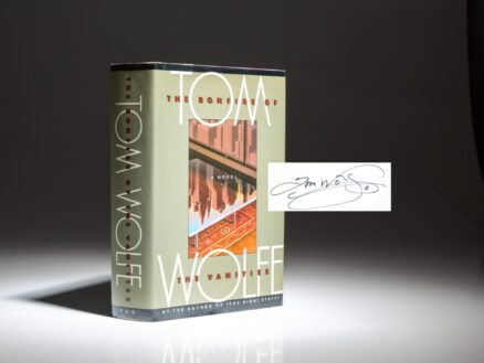 First edition of The Bonfires Of The Vanities, signed by Tom Wolfe.