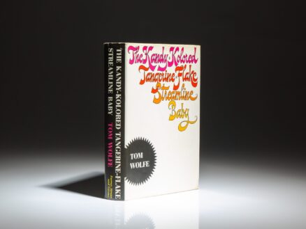 The first edition, first printing of The Kandy-Kolored Tangerine-Flake Streamline Baby, the first book by Tom Wolfe.