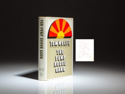 Signed first edition of The Pump House Gang by Tom Wolfe.