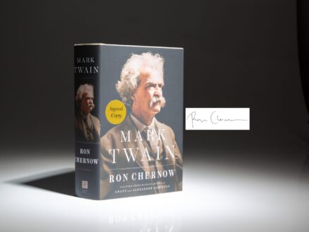 The publisher's signed edition of Mark Twain by Ron Chernow.