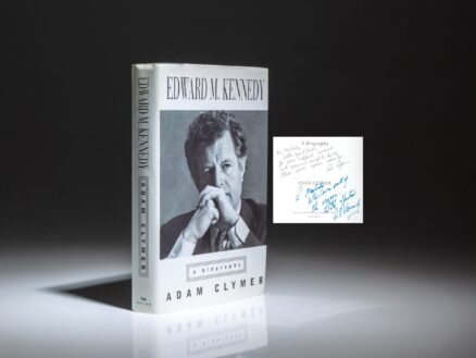 The first edition of Edward M. Kennedy: A Biography, signed by the author, Adam Clymer and Senator Ted Kennedy.