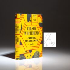 Signed first edition of Crook Manifesto by Colson Whitehead.