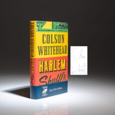 Signed first U.K. edition of Harlem Shuffle by Colson Whitehead.
