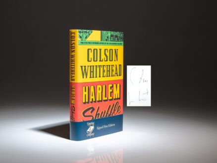 Signed first U.K. edition of Harlem Shuffle by Colson Whitehead.