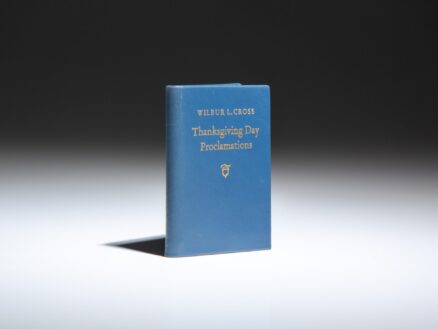 Limited edition miniature of Thanksgiving Day Proclamations of His Excellency Wilbur L. Cross, the governor of Connecticut from 1931-1939.
