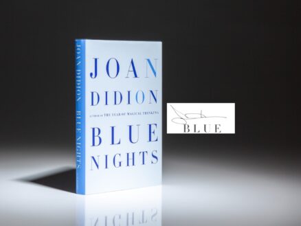 Signed first edition of Blue Nights by Joan Didion.