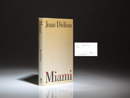 Signed first edition of Miami by Joan Didion.