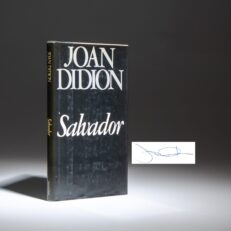 Signed first edition of Salvador by Joan Didion.