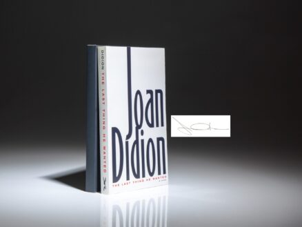 Signed advanced reading copy of The Last Thing He Wanted by Joan Didion.