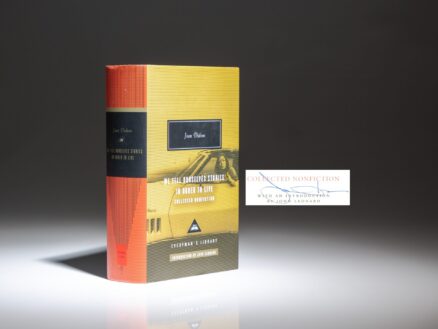 Signed copy of We Tell Ourselves Stories in Order to Live, a collection of nonfiction by Joan Didion. This is the first Everyman's Library edition, published in 2006.