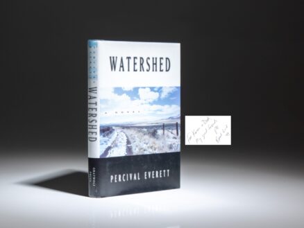 Signed first edition of Watershed by Percival Everett, with an additional inscription to Everett's good friends.