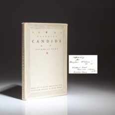 The first trade edition of Candide by Voltaire from Random House, inscribed and hand-numbered by the illustrator, Rockwell Kent.