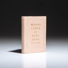 The limited miniature edition of the Magna Carta of King John AD 1215. Published by Achille St. Onge.