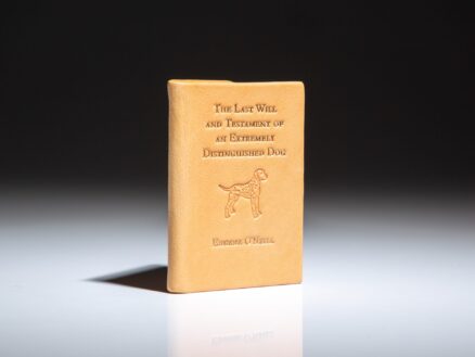 The limited edition of The Last Will and Testament of an Extremely Distinguished Dog by Eugene O'Neill, in miniature published by Achille St. Onge.