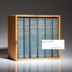 The complete six volume set of Abraham Lincoln: The Prairie Years and The War Years, signed by the author, Carl Sandburg.